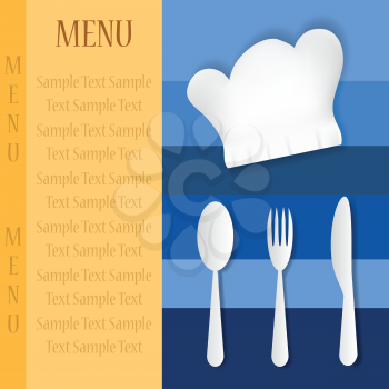 Royalty Free Clipart Image of a Menu Template
