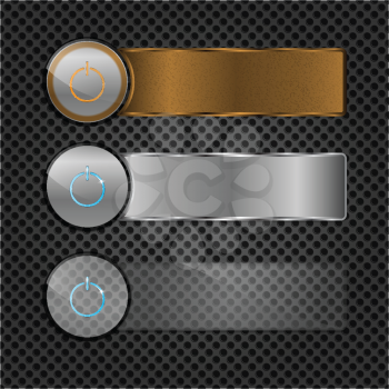 Royalty Free Clipart Image of Power Buttons