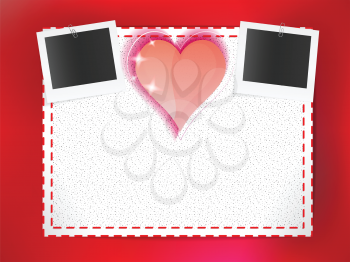Royalty Free Clipart Image of a Heart Frame
