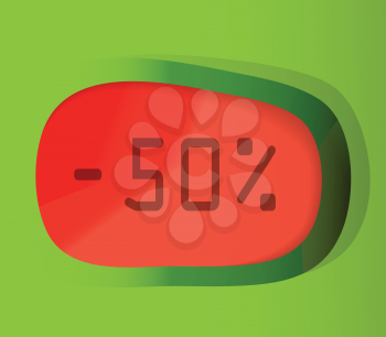 Royalty Free Clipart Image of a Percent Sticker