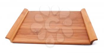 Sushi bamboo table siolated on white