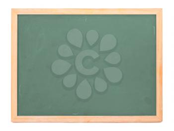 Empty chalk board isolated on white
