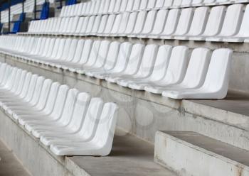 Seat on the empty stadium