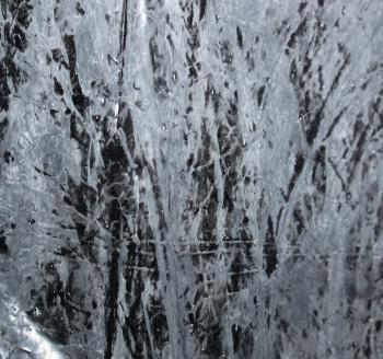 Black weathered polyethylene surface
