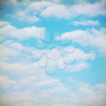 Vintage old,sky with group of clouds