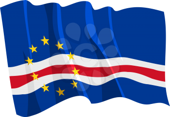 Royalty Free Clipart Image of a Cape Verde Flag