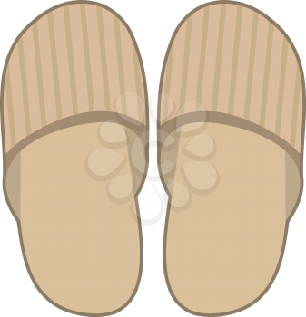 Royalty Free Clipart Image of a Pair of Slippers
