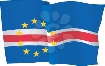 vector illustration of national flag of Cape Verde