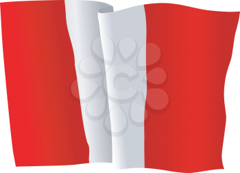 vector illustration of national flag of Peru