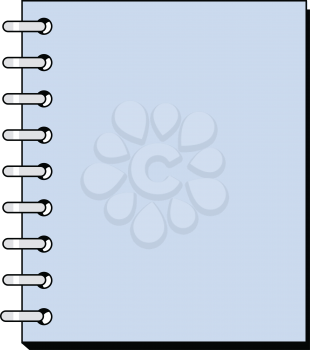 vector illustration of spiral copybook