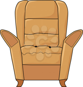 vector illustration of armchair, part of interior