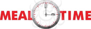 Royalty Free Clipart Image of a Meal Time Illustration