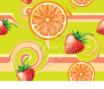 Royalty Free Clipart Image of a Fruity Background
