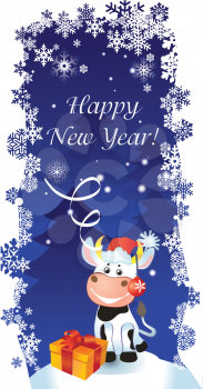 Royalty Free Clipart Image of a New Year Card