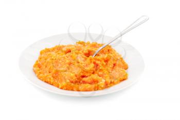 Royalty Free Photo of a Bowl of Mashed Vegetables