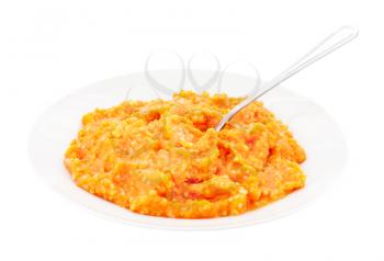 Royalty Free Photo of a Bowl of a Mashed Vegetable
