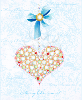 Royalty Free Clipart Image of a Diamond Heart