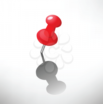 Royalty Free Clipart Image of a Pushpin