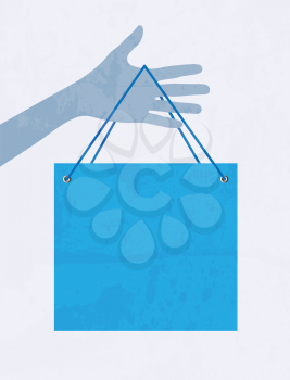 Royalty Free Clipart Image of a Person Holding a Shopping Bag