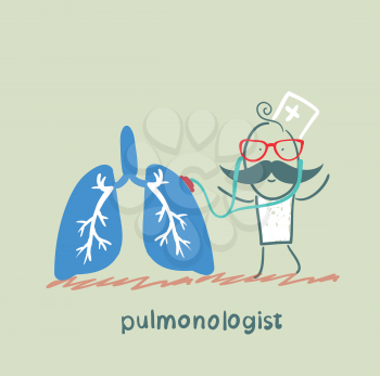 pulmonologist listens body lungs