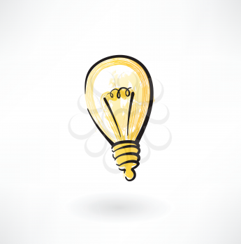 light bulb grunge icon