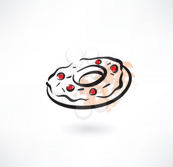 donut grunge icon