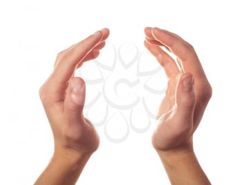 Applause two human hands isolated