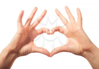 Two human love hands