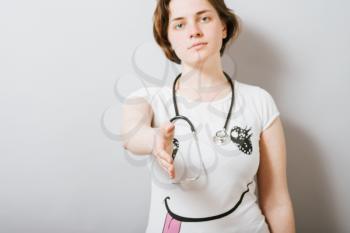 girl with a stethoscope