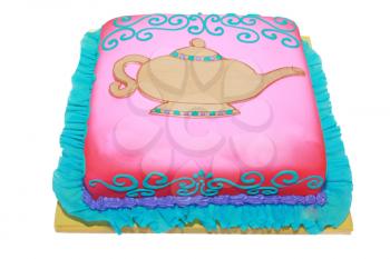 Arabic theme birthday cake in blank