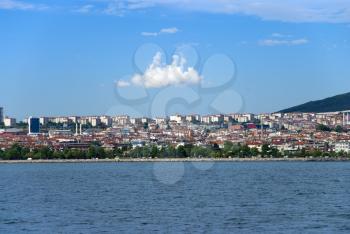 Royalty Free Photo of Buildings on the Coast of Turkey