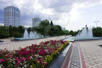 Royalty Free Photo of a Street in Turkmenistan