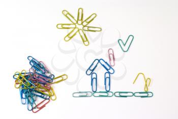 Royalty Free Photo of a Picture Made From Paperclips