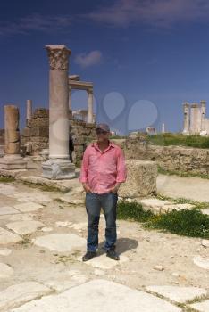 Royalty Free Photo of a Man in Ancient Ruins