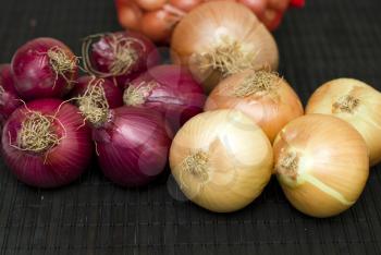 Royalty Free Photo of Piles of Onions