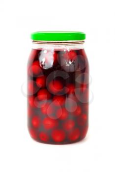 Royalty Free Photo of a Jar of Cherries