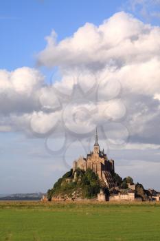 Le Mont-Saint-Michel in the daylight, side view