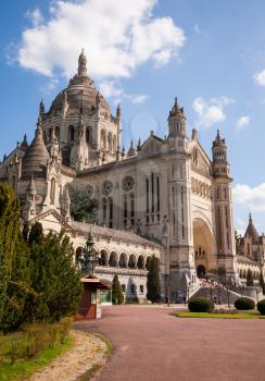 External vertical view of Basilica of Lisieux in Normandy, France