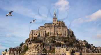 Mont Saint-Michel and his abbey in Normandy, France