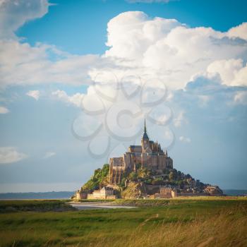 Le Mont Saint-Michel view in Normandy, France