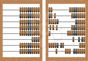 Royalty Free Clipart Image of a Retro Wooden Counting Frame