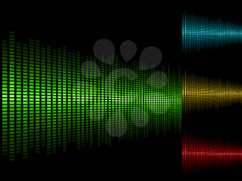 Royalty Free Clipart Image of an Abstract Waveform Background