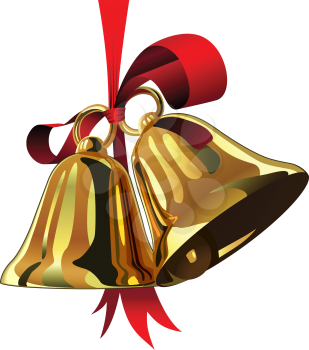 Royalty Free Clipart Image of Christmas Bells