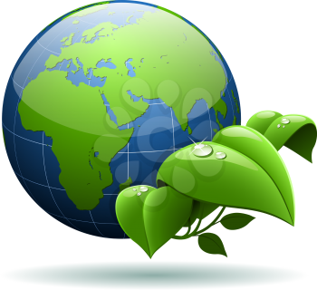 Royalty Free Clipart Image of an Environmental Protection Concept