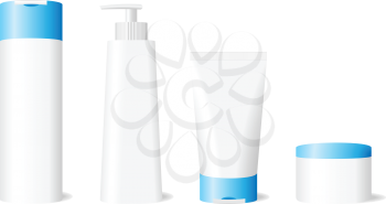 Royalty Free Clipart Image of a Skin Care Set