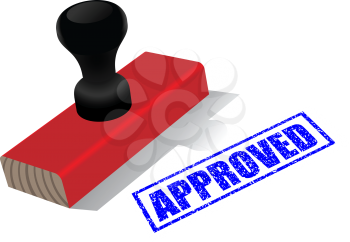 Royalty Free Clipart Image of a Stamp of Approval