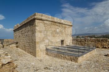 Top of Paphos Castle located in the city harbour, Cyprus.