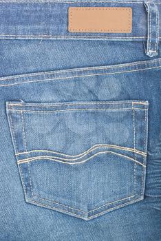 Royalty Free Photo of a Back Pocket of Denim Jeans