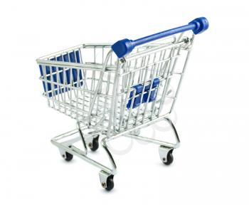 Royalty Free Photo of a Single Empty Shopping Cart 