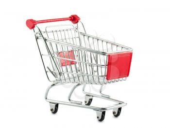 Royalty Free Photo of an Empty Metal Shopping Cart